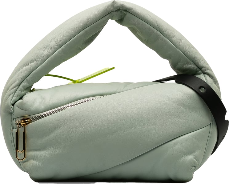 OFF-WHITE Leather Pump Pouch Groen