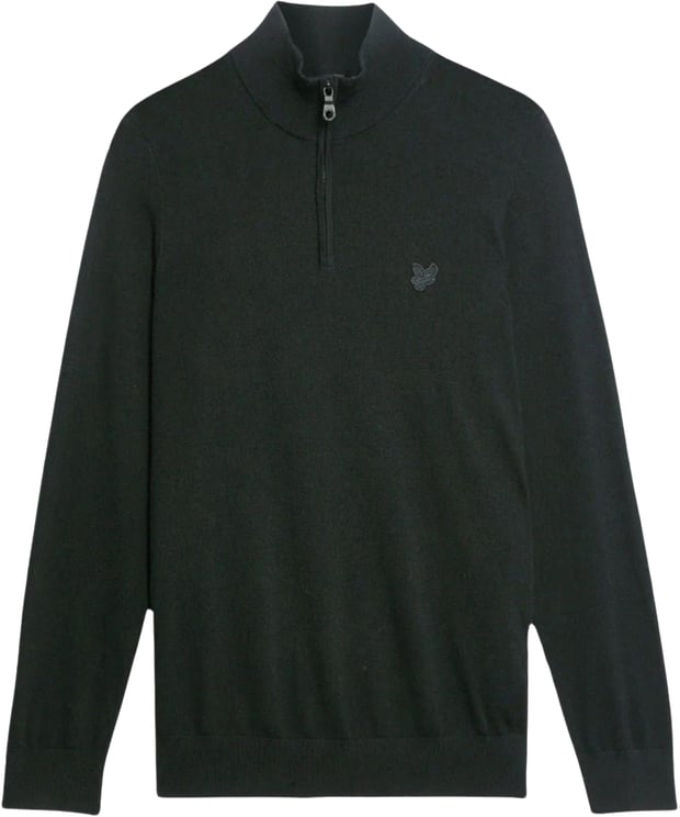 Lyle & Scott Lyle &amp; Scott Tonal Eagle Merino Quarter Zip Jumper