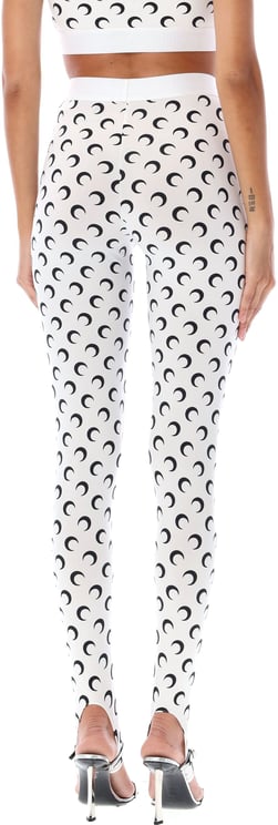 Marine Serre Leggings Moon White Black Moon