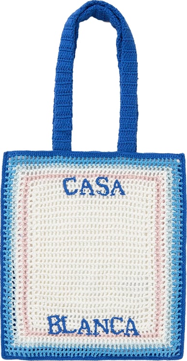 Casablanca tote bag wit blauw