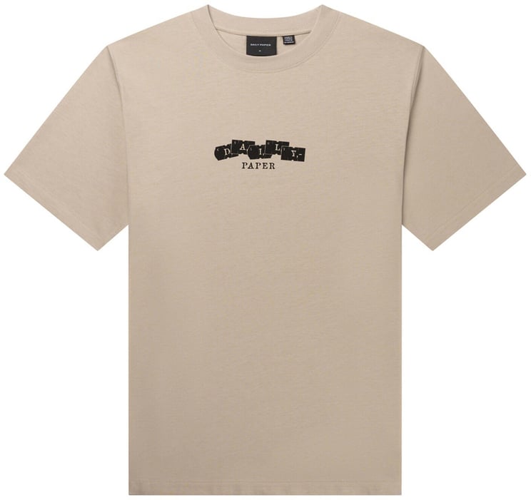 Tシャツ・カットソー DAILY PAPER Men T-shirt Beige 2412014 TAOS BEIGE Daily Paper - Taos Beige Logotype T-Shirt – Daily Paper