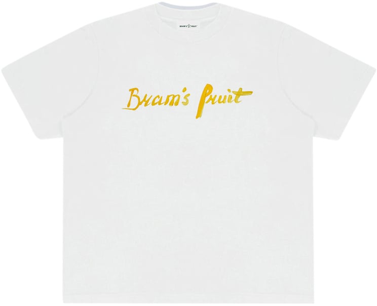 Bram's Fruit Mum's Script Logo T-Shirt - White