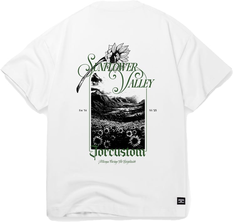JORCUSTOM Sunflower Loose Fit T-Shirt White