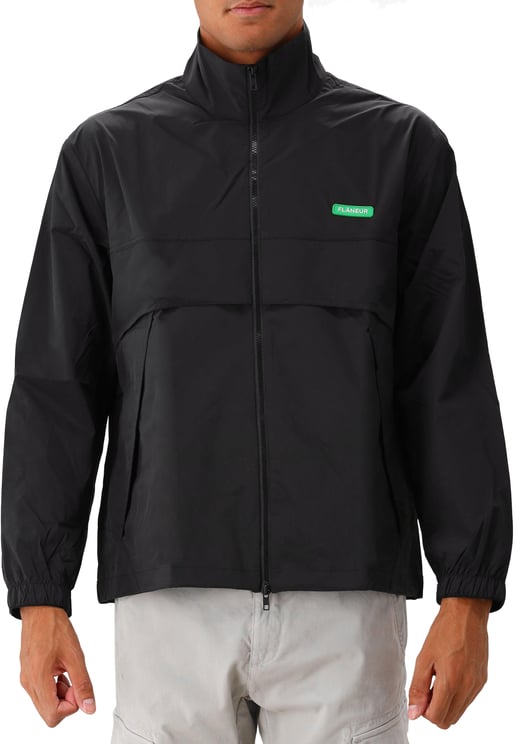 FLÂNEUR Flâneur Jas Zwart Badge Track Jacket