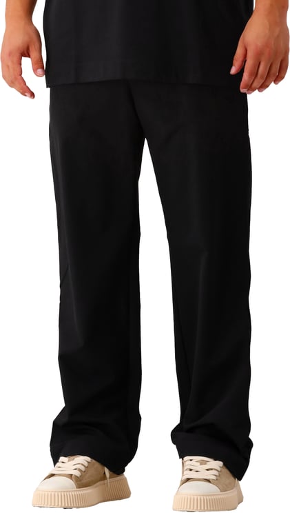 FLÂNEUR Flâneur Broek Zwart Badge Formal Tech Pants