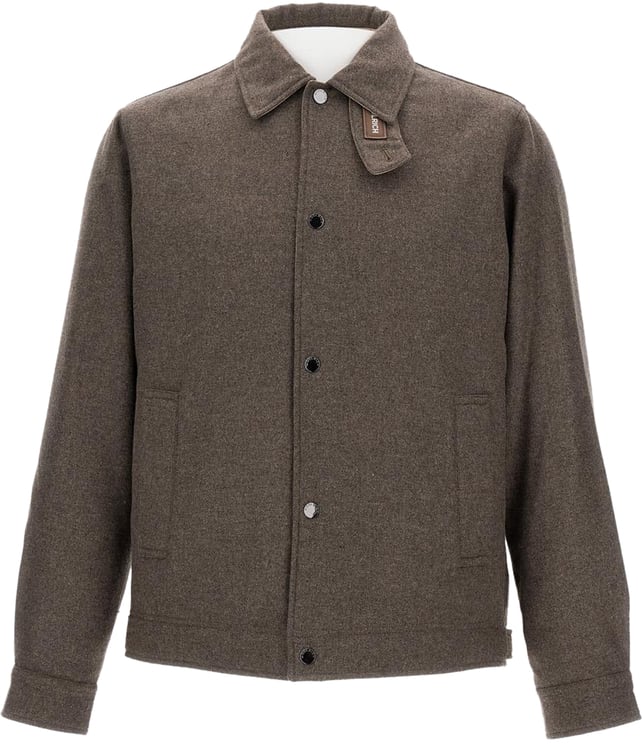 Woolrich Men Wool Keating Shirt Jacket Falcon