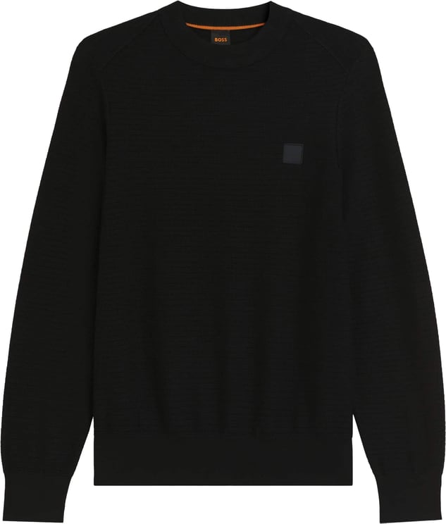 Boss Anion knit sweater zwart black