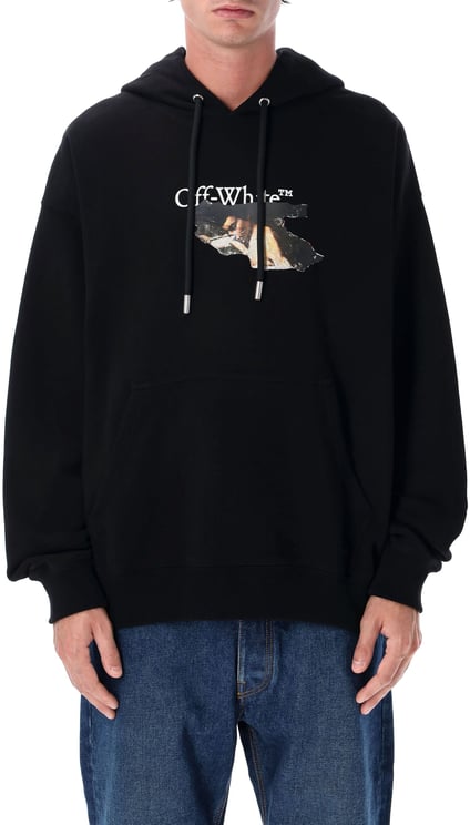 OFF-WHITE Paint Arrow Skate Hoodie Nero