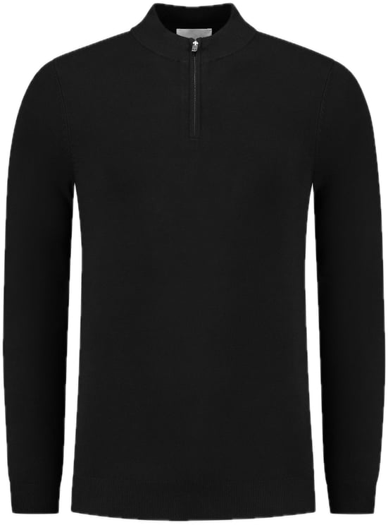 Pure Path Essential knit half-zip 10815 blac