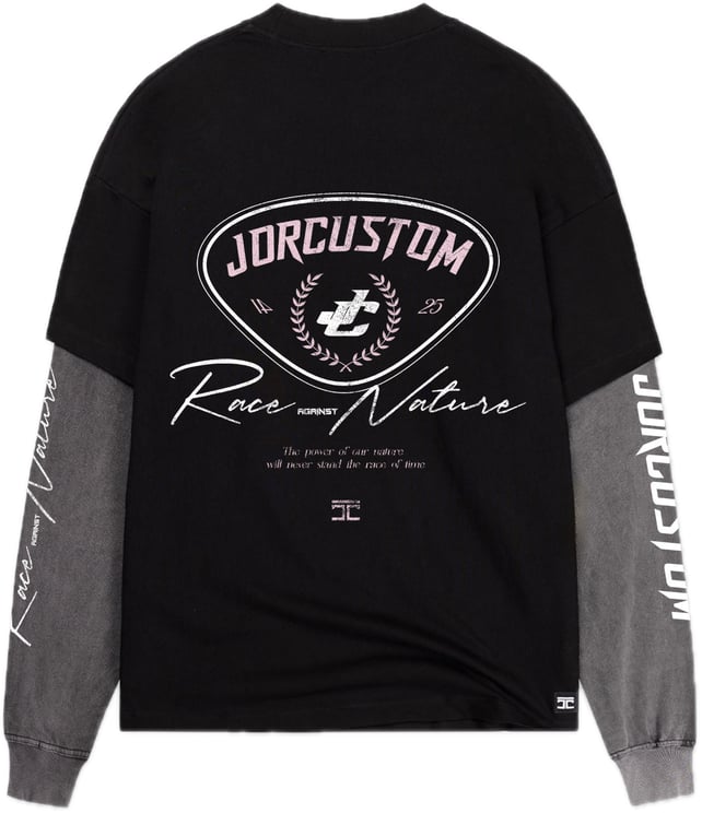 JORCUSTOM Race Double Ls Shirt Black-Acid