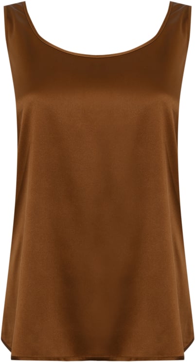 Max Mara Top Leather Brown