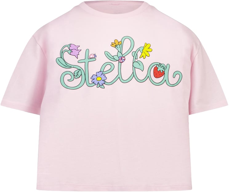 Stella McCartney Stella McCartney Kinder Meisjes T-Shirt In Licht Roze