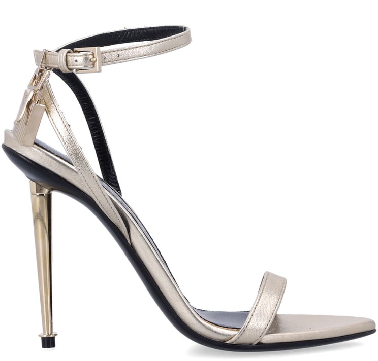 Tom Ford Padlock Sandal Pale Gold