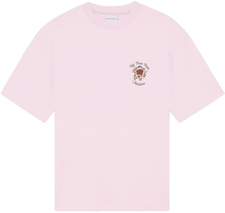 Drôle de Monsieur T-shirt slogan: Roze
