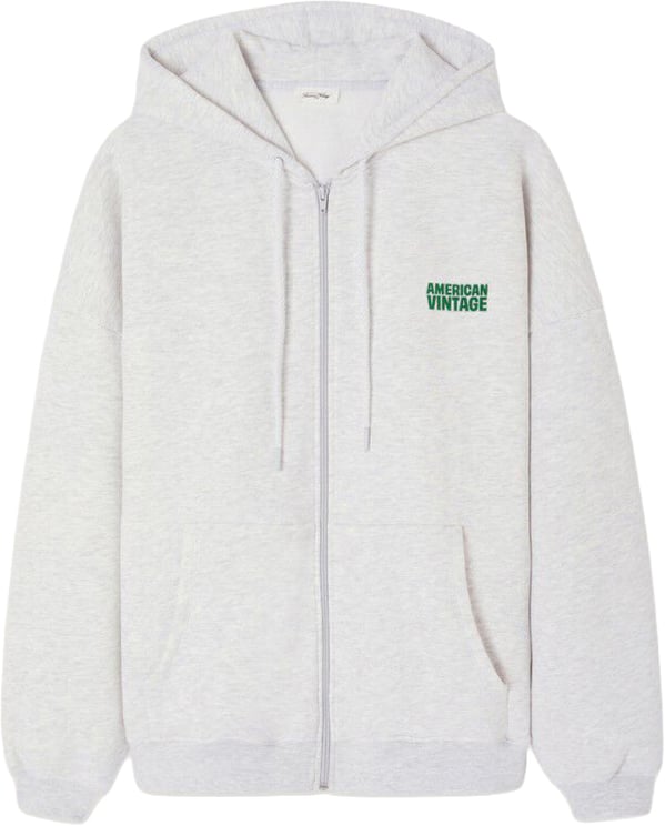American Vintage hoodie zip grey