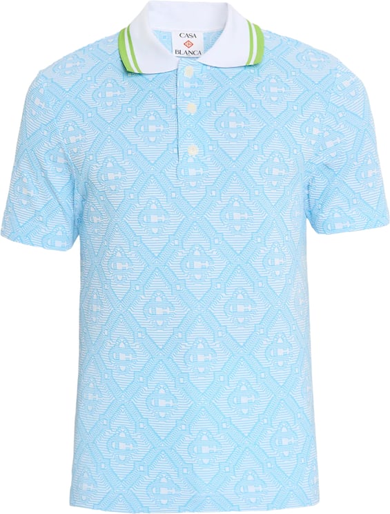 Casablanca polo blauw wit