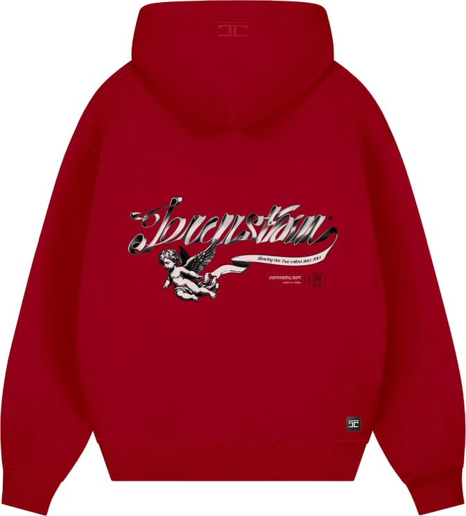 JORCUSTOM Swirl Oversized Hoodie Red