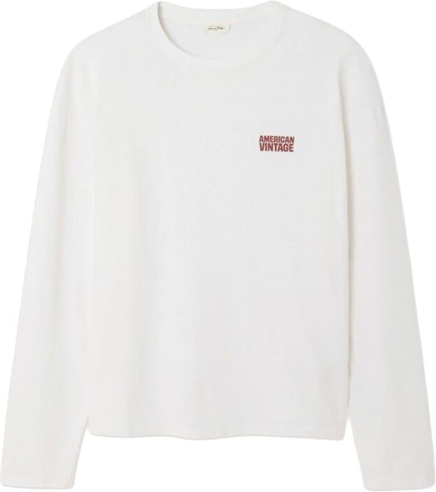 American Vintage t-shirt wit lange mouwen