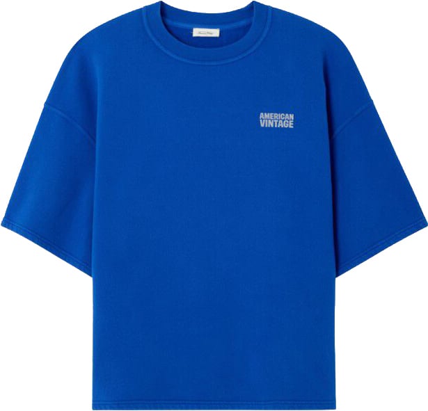 American Vintage sweater blauw plizzy