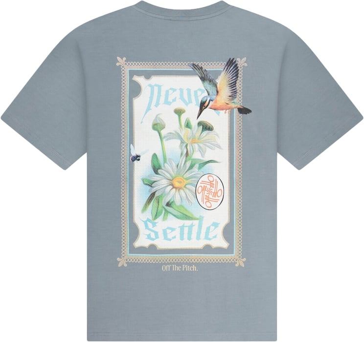 OFF THE PITCH Never Settle Regular Fit Tee Blue