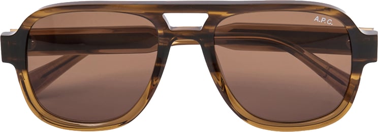 A.P.C. Zonnebril Les Navigator bruin