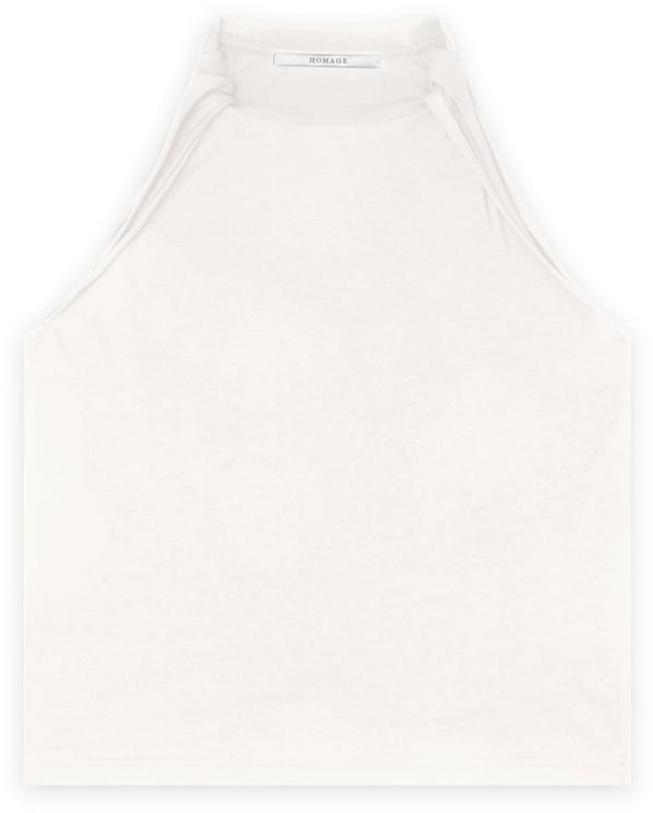 Homage to Denim top twisted off white