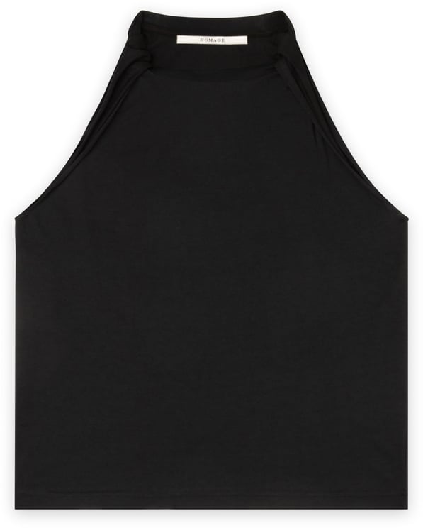 Homage to Denim top black twisted