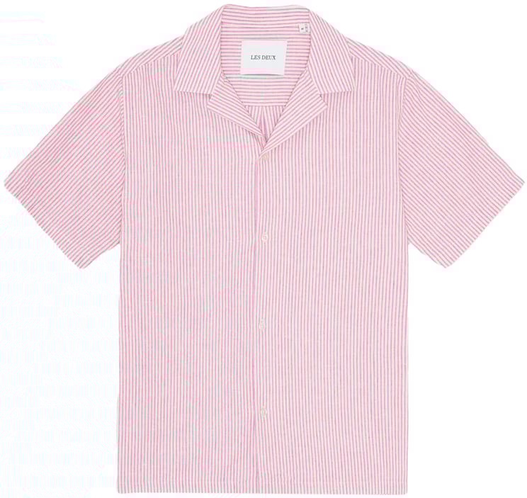 Les Deux chemise manches courtes les deux lukas coton crocus pink
