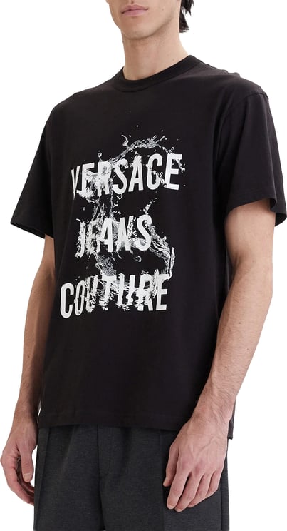 Versace Jeans Couture Logo Splash T-shirt Black