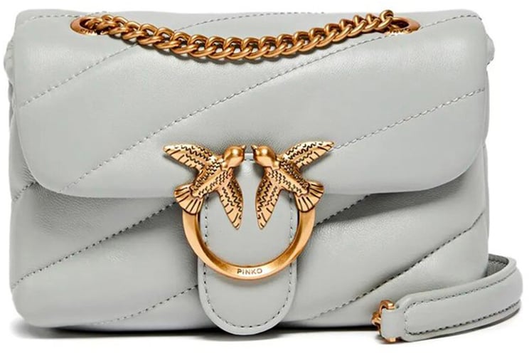 Pinko Bags Grigio Perla-Antique Gold