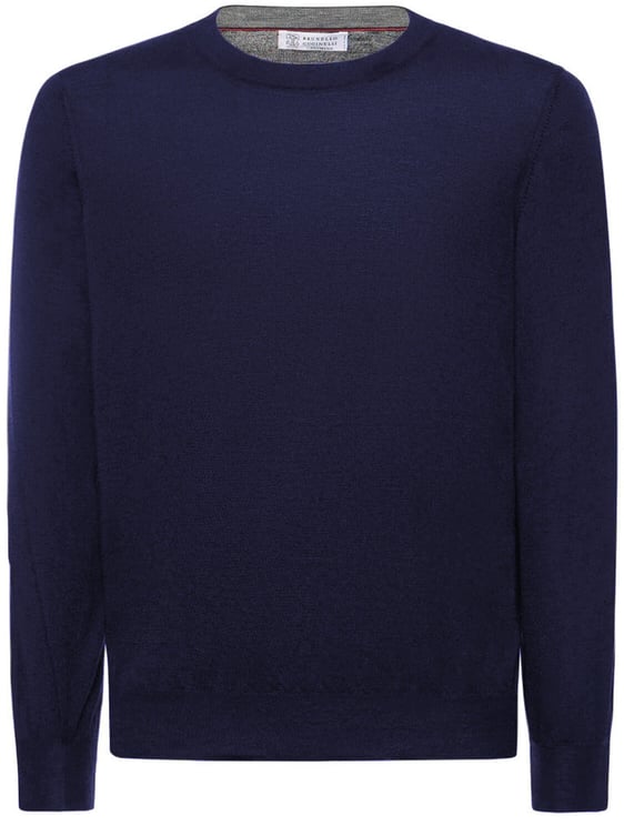 Brunello Cucinelli Brunello Cucinelli cashmere and silk crew-neck sweater, blue