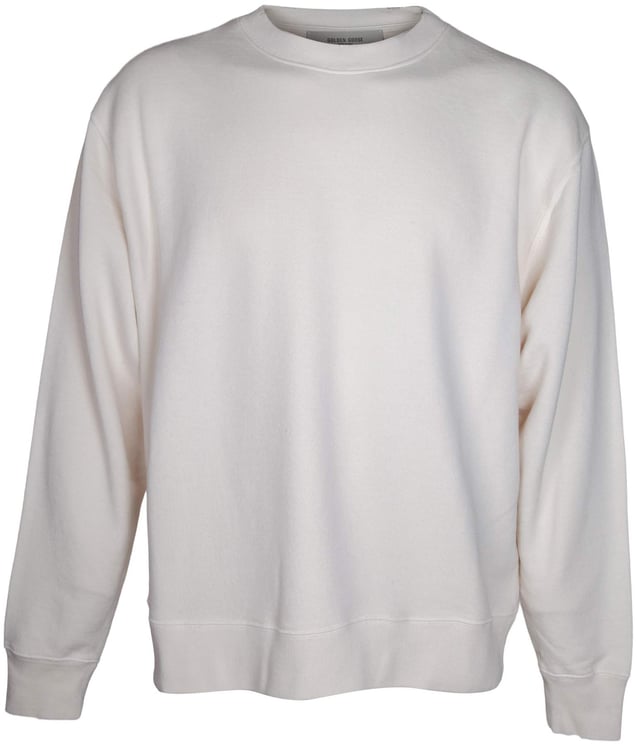 Golden Goose Golden goose cotton sweatshirt with logo, off-white
