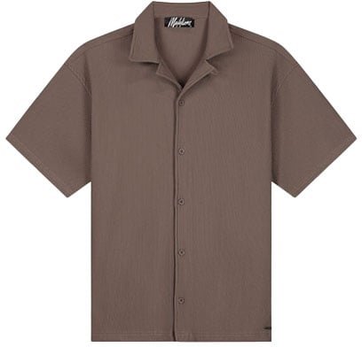 Malelions Malelions Ribbed Camp Collar Shirt