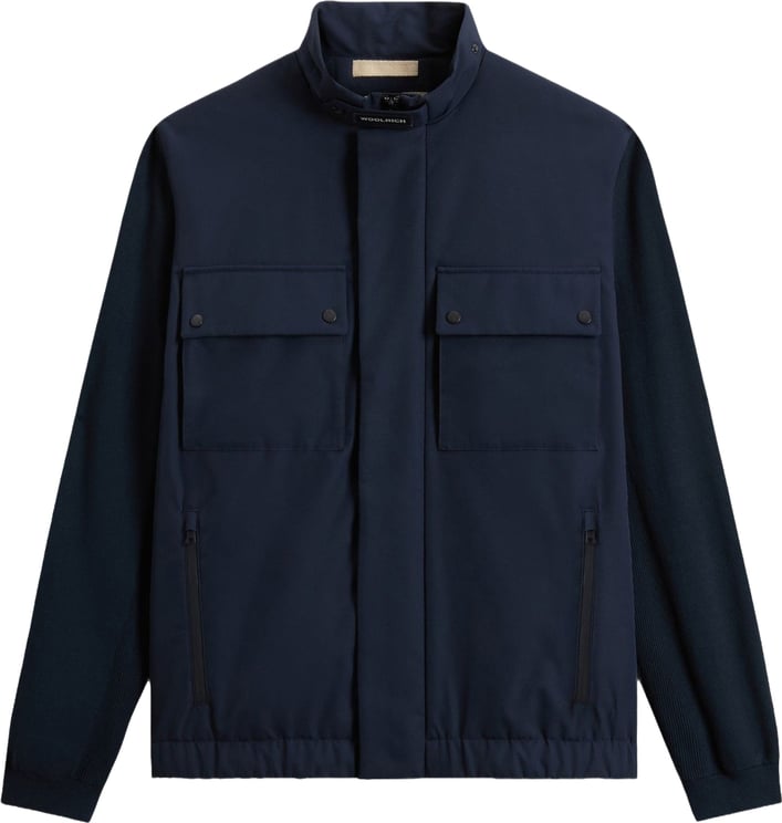 Woolrich Two Layers Hybrid Melton Blue