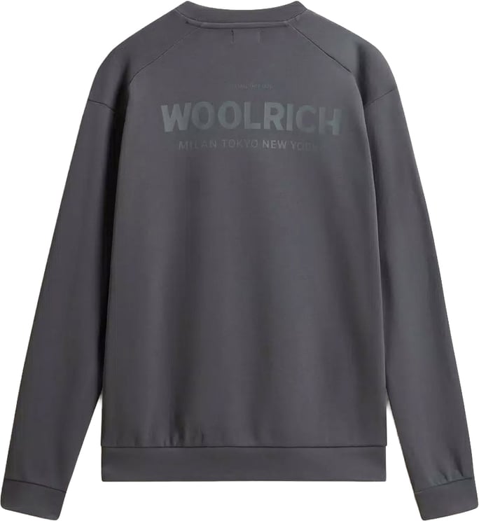 Woolrich Macro Logo Crewneck Shadow Grey