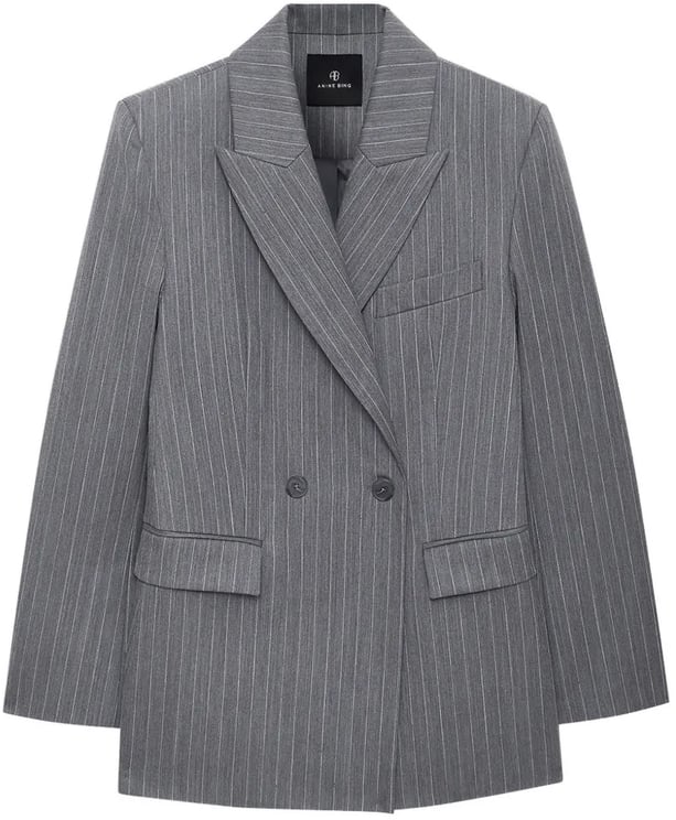 Anine Bing blazer grijs streep