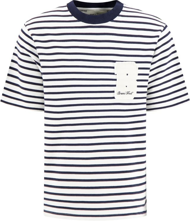 Bram's Fruit t-shirt streep wit blauw