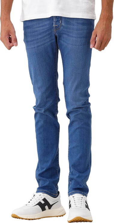 Jacob Cohen Nick slim fit camel streep