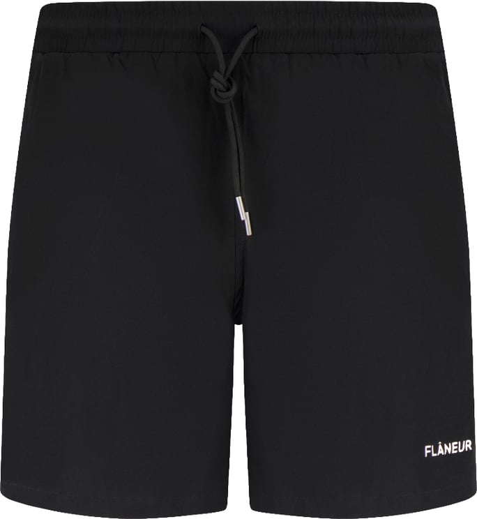 FLÂNEUR logo swimshort zwart