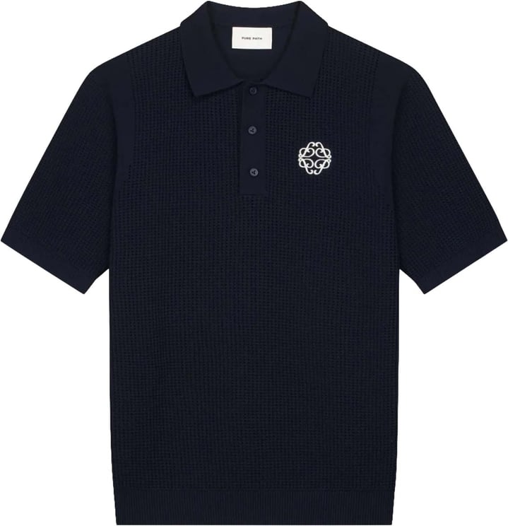 Pure Path Emblem Open Knit Polo 26010811