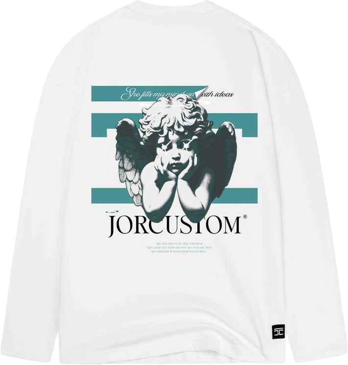JORCUSTOM AngelTwo Longsleeve T-Shirt White