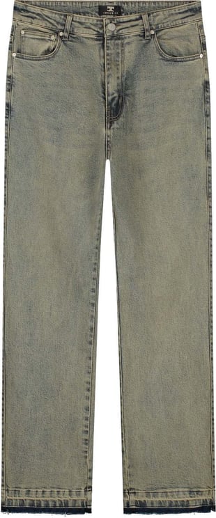 JORCUSTOM Open Hem Straight Fit Jeans Green