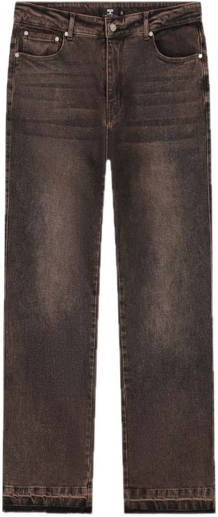 JORCUSTOM Open Hem Straight Fit Jeans Brown