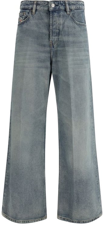 Diesel Diesel Blue Cotton Relaxed Fit Jeans