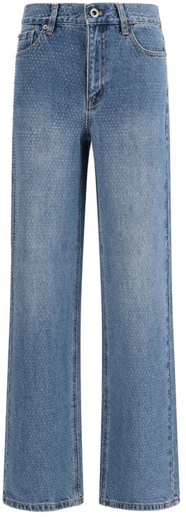 Self-Portrait Self-Portrait Blue Cotton Straight-Leg Jeans
