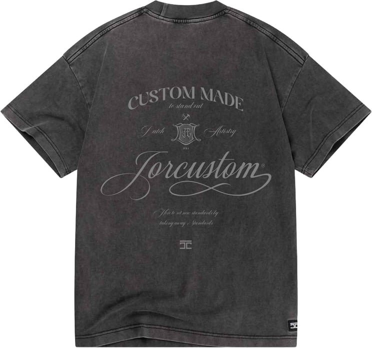 JORCUSTOM Handscri Loose Fit T-Shirt AcidGrey