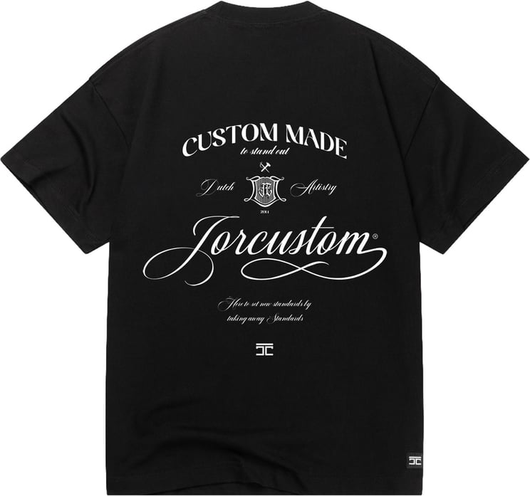 JORCUSTOM Handscri Loose Fit T-Shirt Black