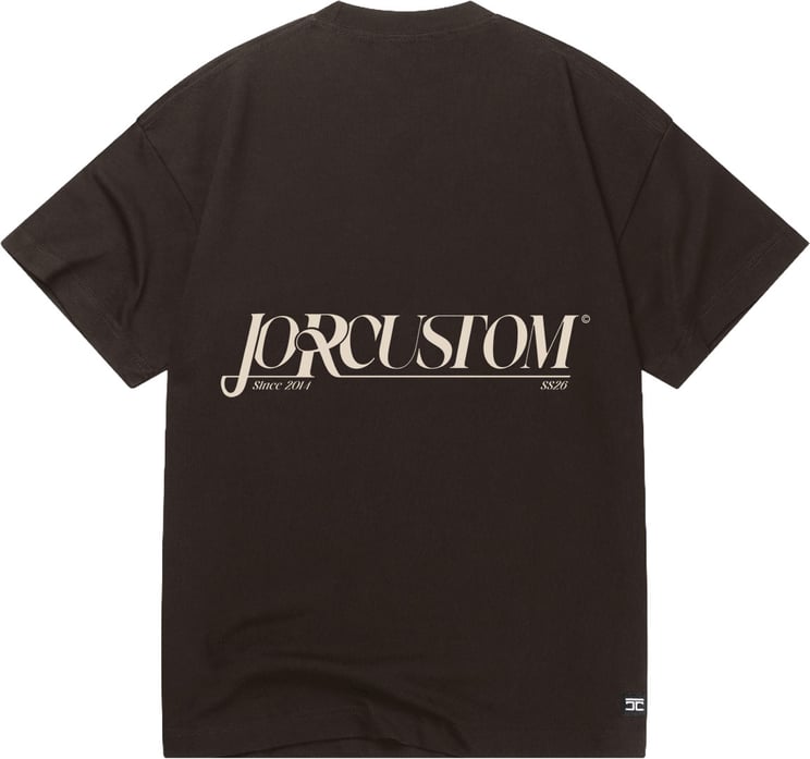 JORCUSTOM Script Loose Fit T-Shirt Brown