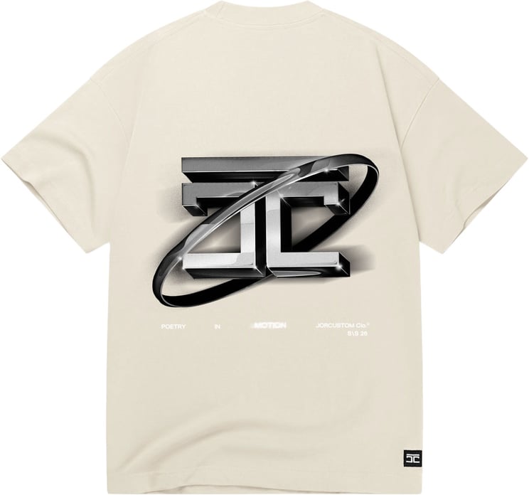 JORCUSTOM PoetryIn Loose Fit T-Shirt Creme