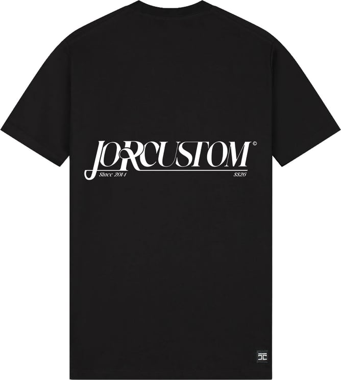 JORCUSTOM Script Slim Fit T-Shirt Black
